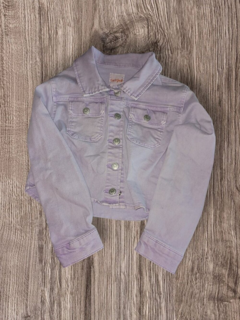 : Cat & Jack Girls Medium (8) Lavender Denim Jacket